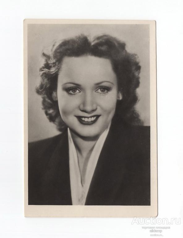 Открытка СССР Лидия Смирнова 1951 чистая Ленфотохудожник народная актеры артисты кино театр роль
