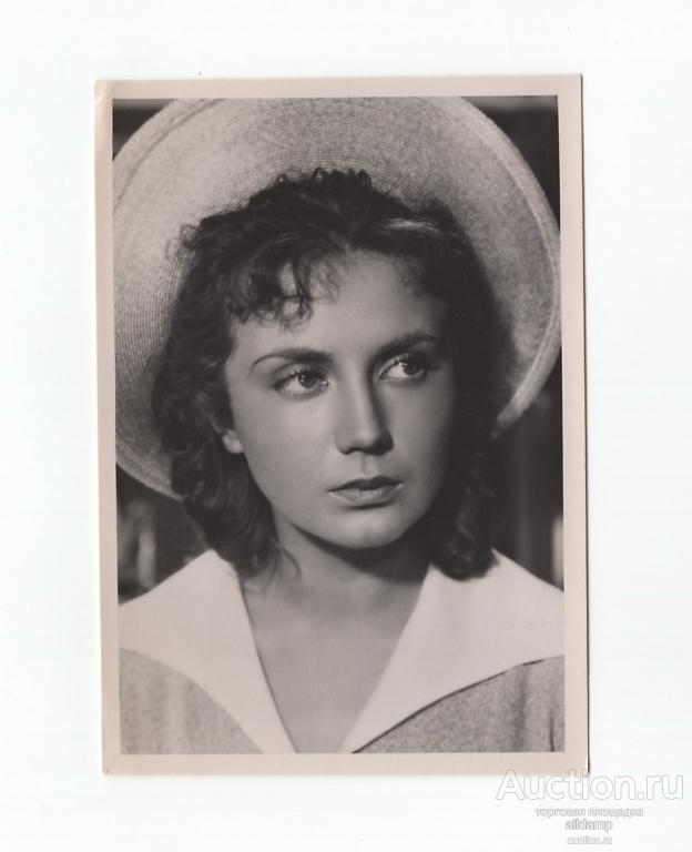 Открытка СССР Елена Добронравова 1957 Вицинский чистая Ленфотохудожник актеры артист кино театр роль