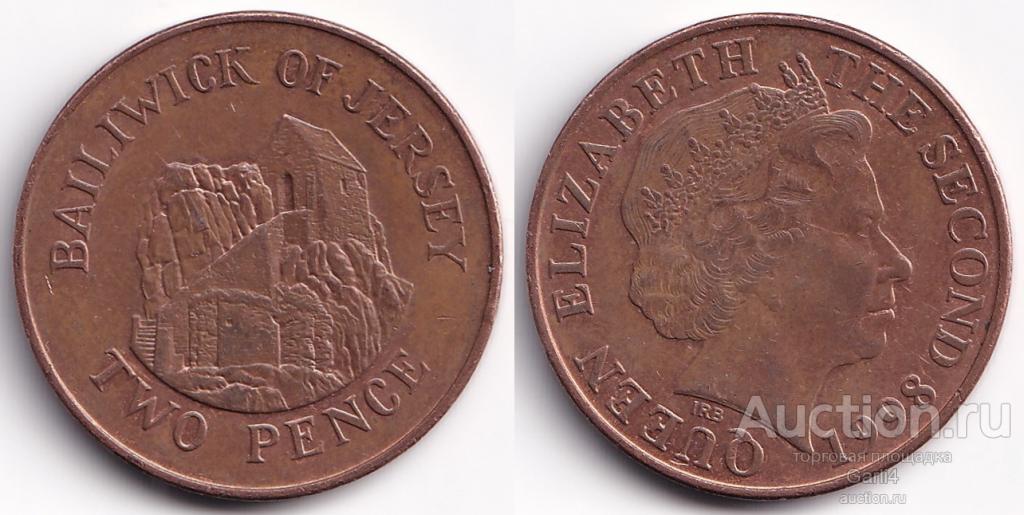 2 пенса 1998 года - Джерси - VF+ - острова Великобритании