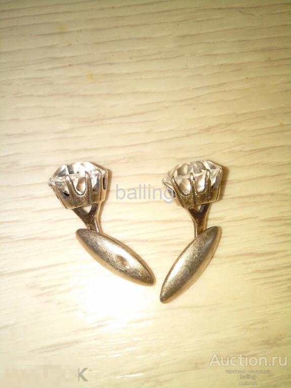 запонки серебро 875 пр клеймо 