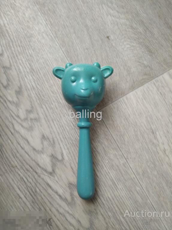 Погремушка целлулоид  колкий пластик ссср кот 