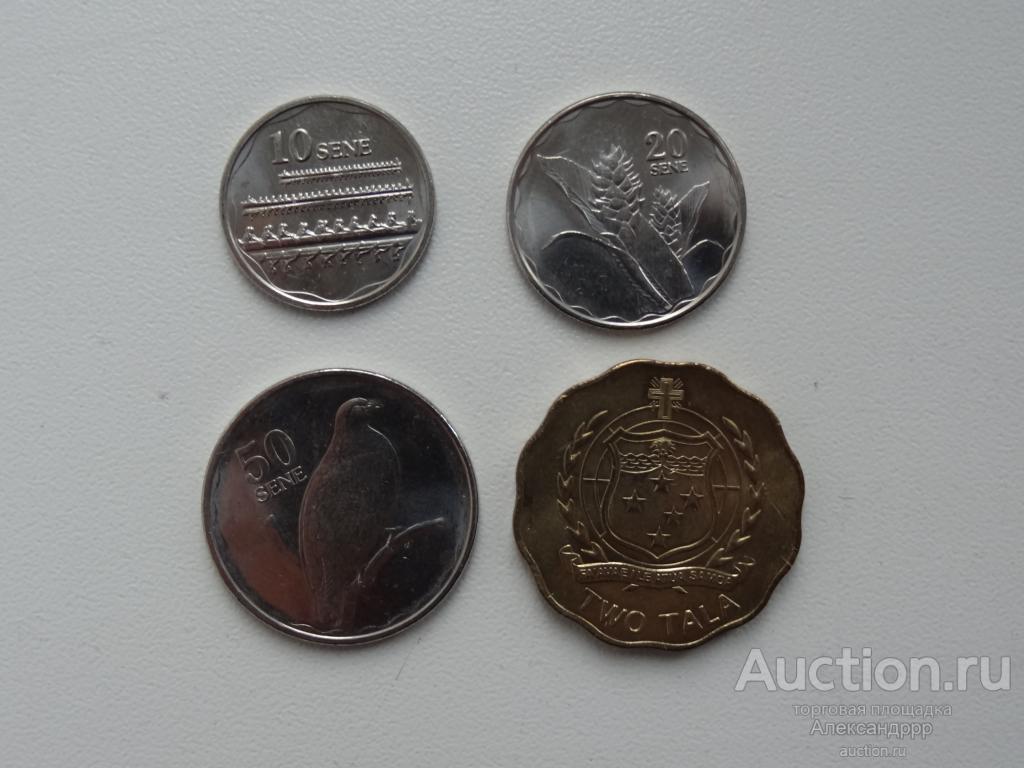 Самоа набор 10,20,50 сене и 2 тана 2011г.