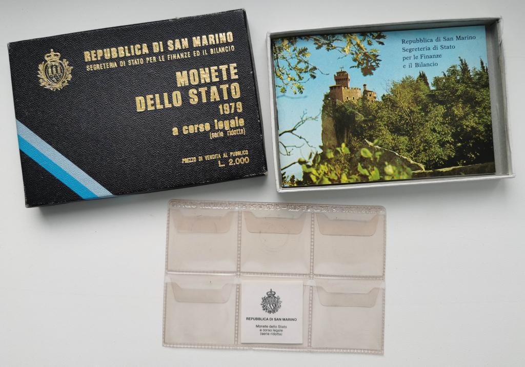 коробка + буклет для монет набор Сан-Марино 1979