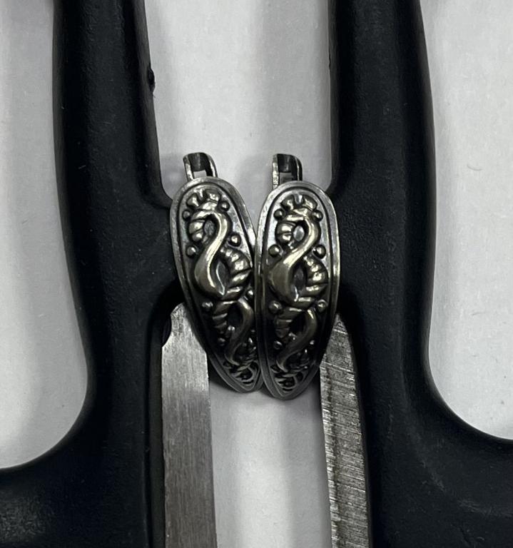 Серьги сережки серебро 925 пр вес 2,6 гр