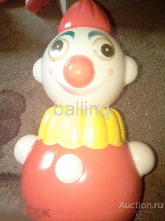 Неваляшка  Времен СССР. кукла клоун целлулоид 