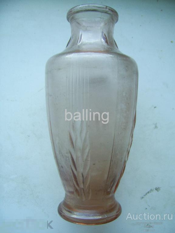 Ваза для цветов,   стекло колоски 