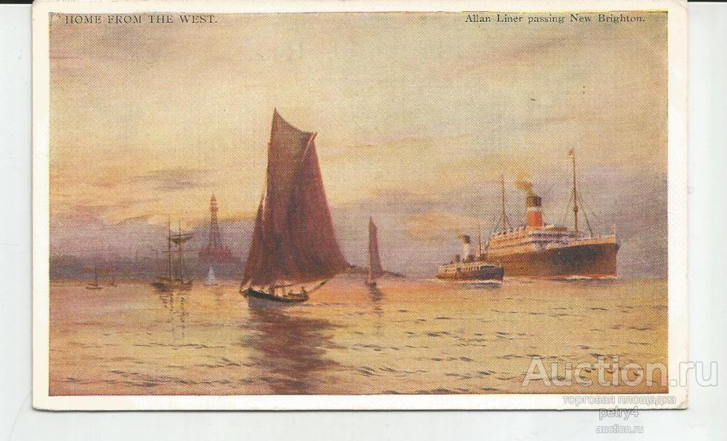 20171. Корабль. Пассажирский лайнер,парусник.