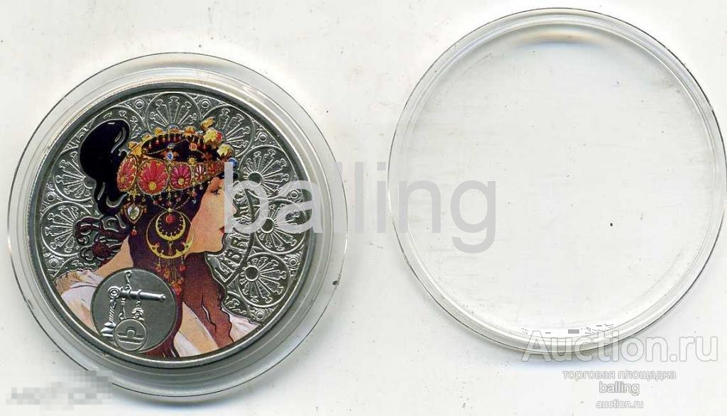 1 доллар 2010г. Ниуэ- ВЕСЫ (Муха). Серебро 