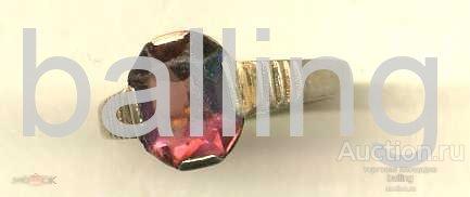 кольцо серебро 875 пр звезда позолота 