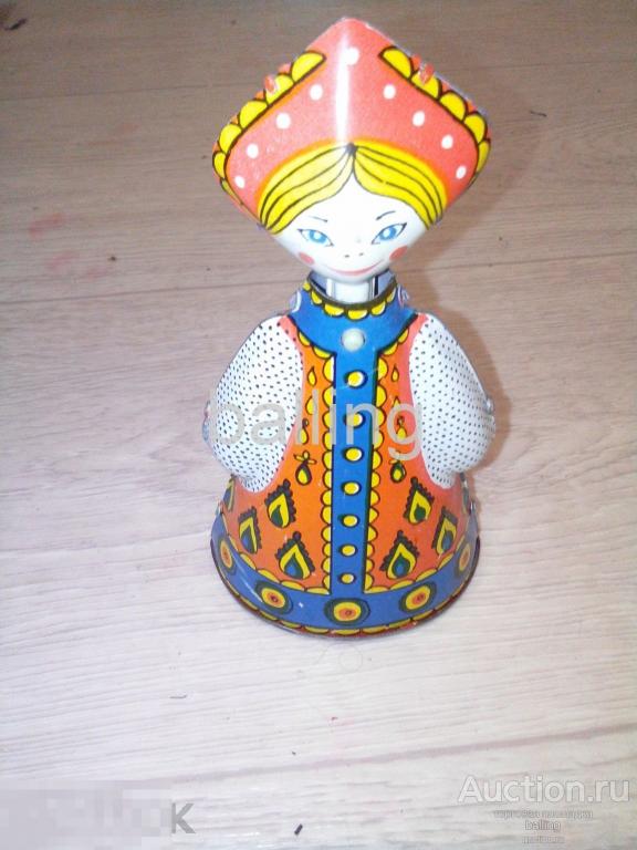 Кукла качалка болванчик  Жесть механическая игрушка рабочая СССР 