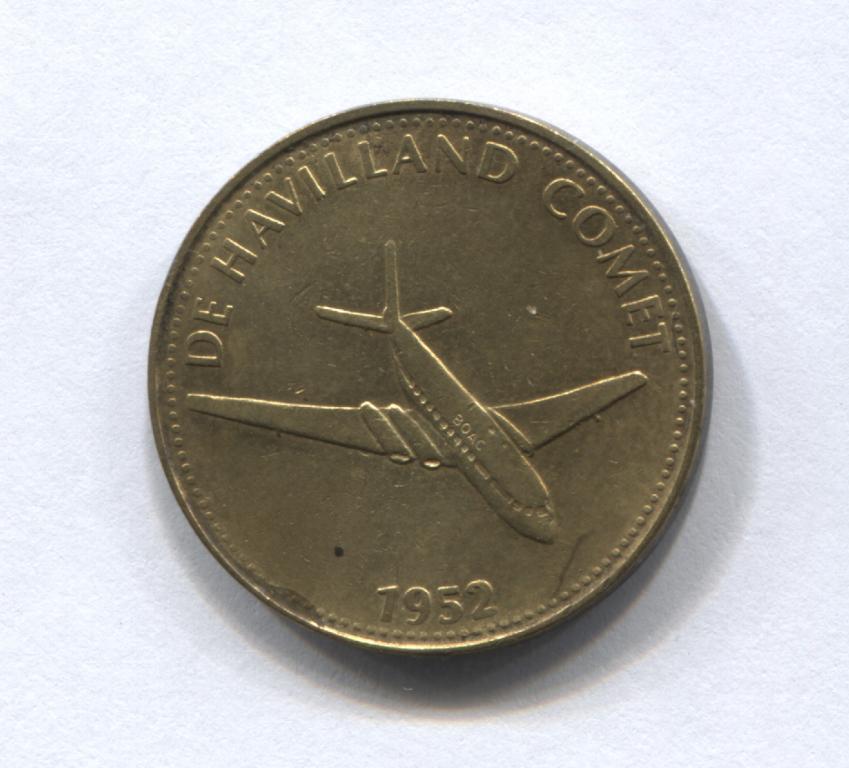 жетон SHELL DE HAVILLAND COMET 1952 самолёт авиация
