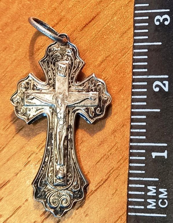 М02.023 КРЕСТ КРЕСТИК НАТЕЛЬНЫЙ, 925 ПРОБА СЕРЕБРО, 1.8 ГРАММА
