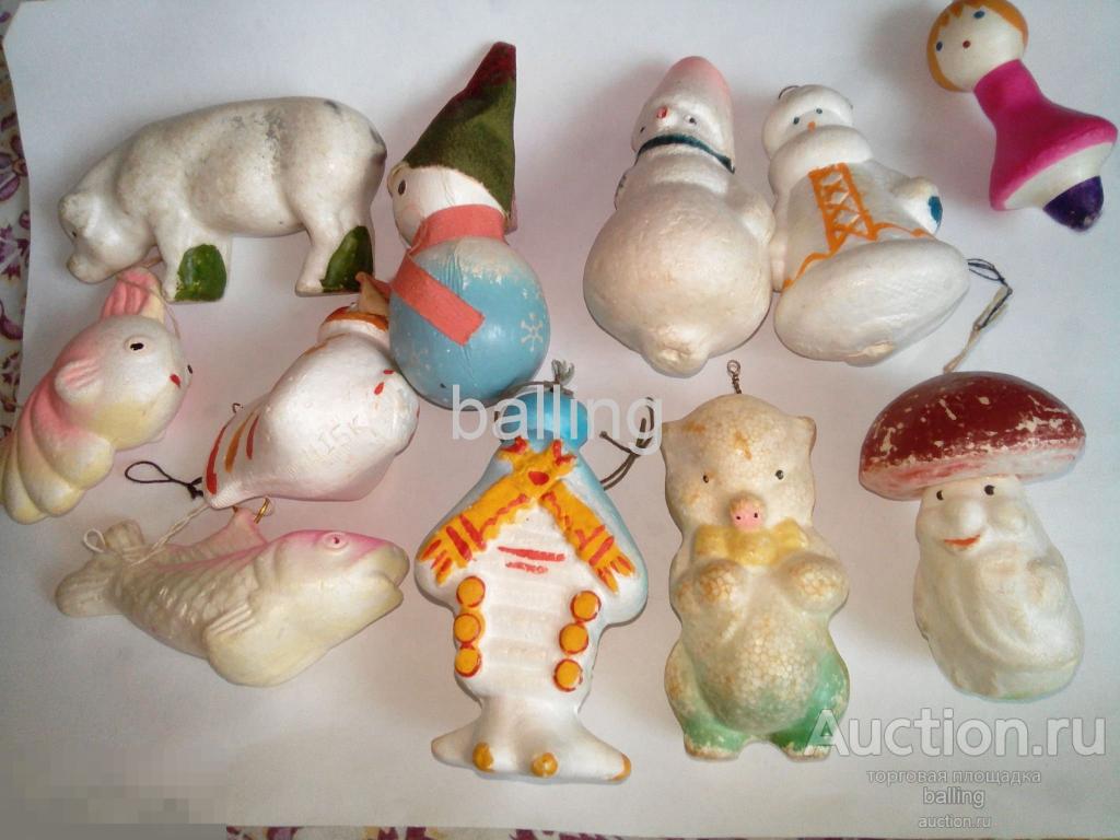 Елочная игрушка  времен СССР. Пенопласт 