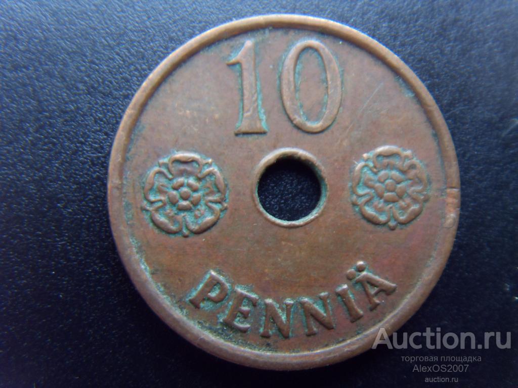 Финляндия 10 пенни 1942 г. КМ# 33.1
