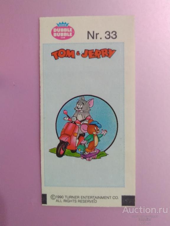 Наклейка от жевательной резинки Tom & Jerry (Dubble Bubble) #033
