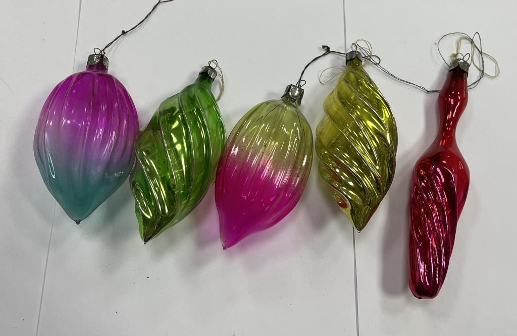 Новогодняя елочная игрушка Сосулька 12-17 см НА ВЫБОР ПЛАСТМАССА СССР