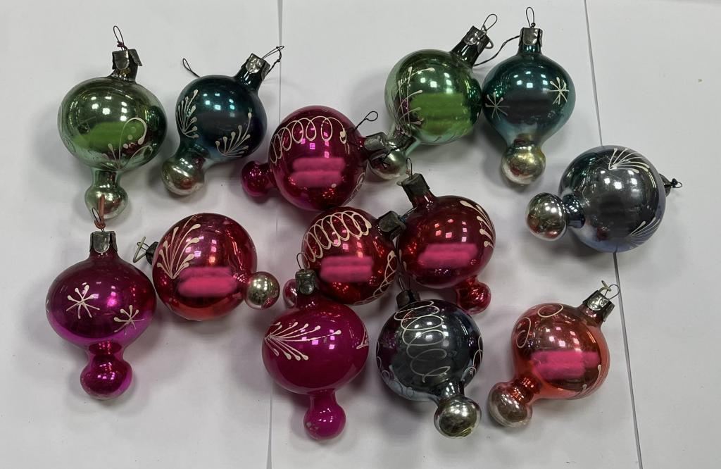 Новогодняя елочная игрушка Шар сосулька диаметр 5-6 см НА ВЫБОР СССР