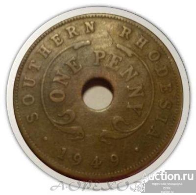 1 пенни 1949 Южная Родезия (холдер)