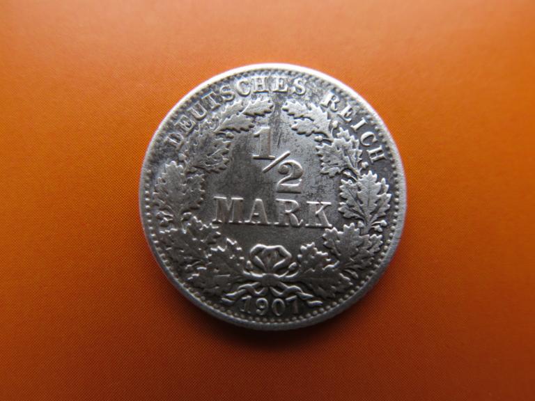 Германия  1/2 марки 1907