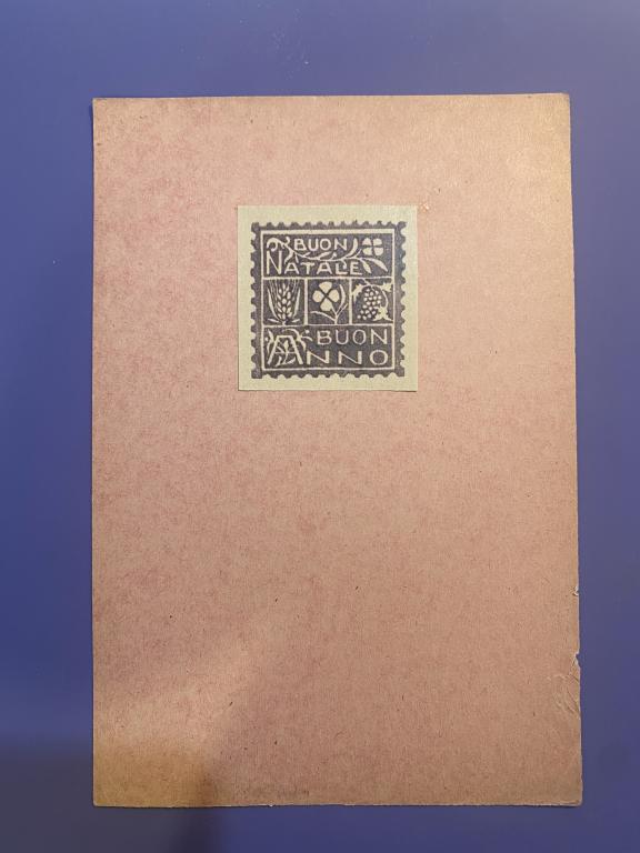 Экслибрис. Ex Libris Buon Anno. Из собрания Бориса Михайловича Чистякова, оригинал!