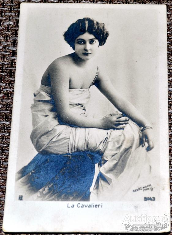 Открытка Артист опера Кавальери La Cavalieri мода ню 1900е