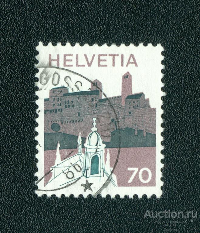 1973 г. Швейцария – Пейзажи. Беллинцона (s5467)