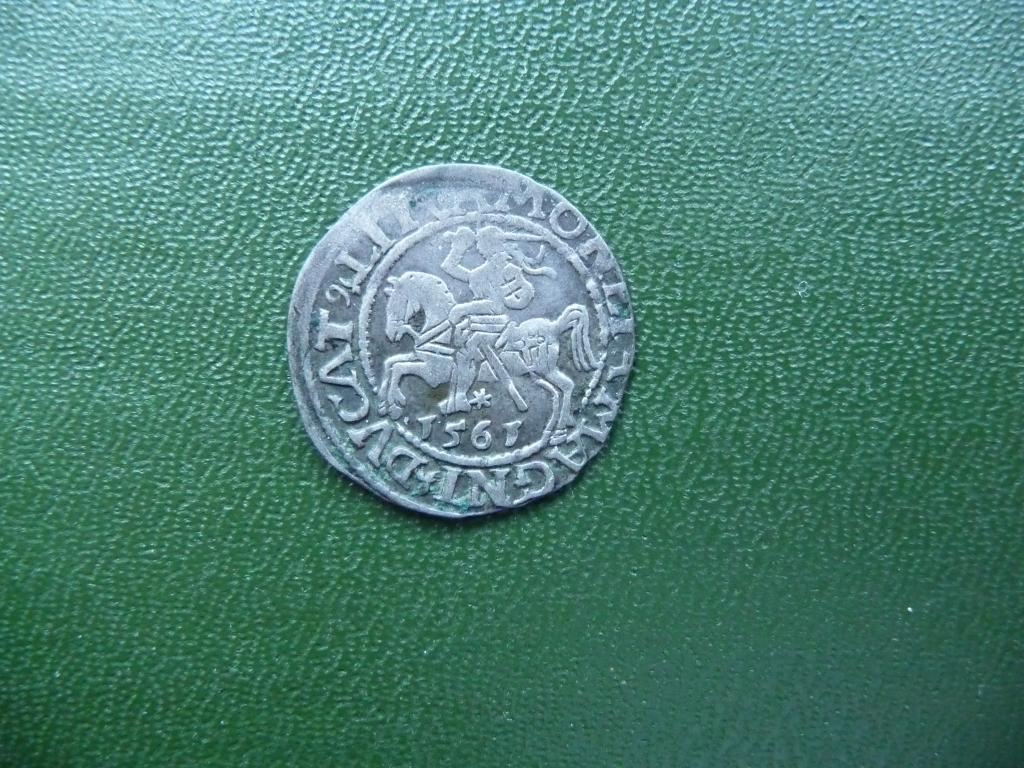 Литовский полугрош 1561г. - Оригинал,серебро, детализация,патина. Редкий в отличном состоянии.