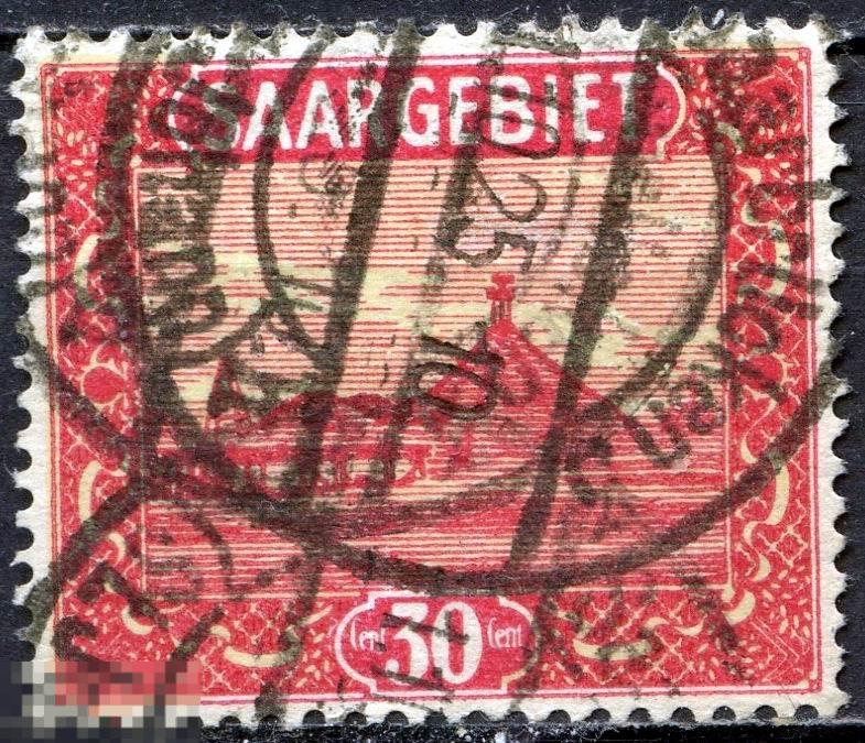 Саар 1922 Mi 90 гашеная 
