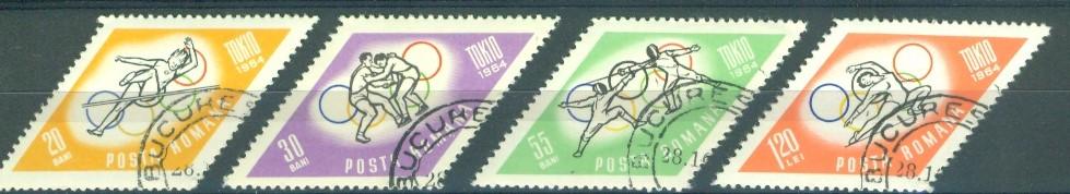 Румыния 1964г. Спорт ОИ в Токио гашеная