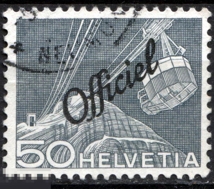 Швейцария 1950 служебная Mi 72 надпечатка гаш. 