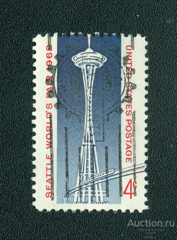 1962 г. США - Космическая игла и монорельс (s5528)