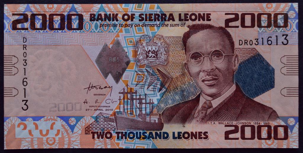 Сьерра-Леоне 2000 леоне 2010 год.UNC.