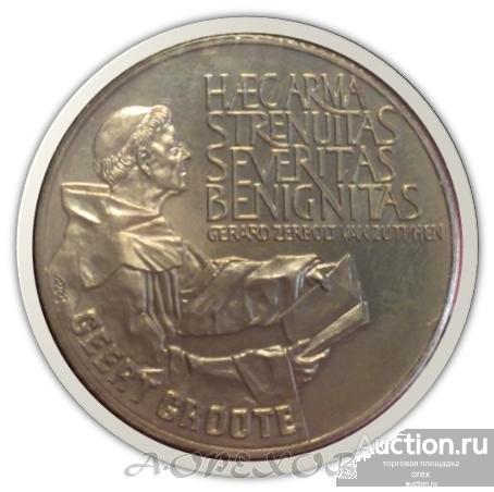 10 экю 1990 Нидерланды. 650 лет со дня рождения Герта Гроте (холдер)