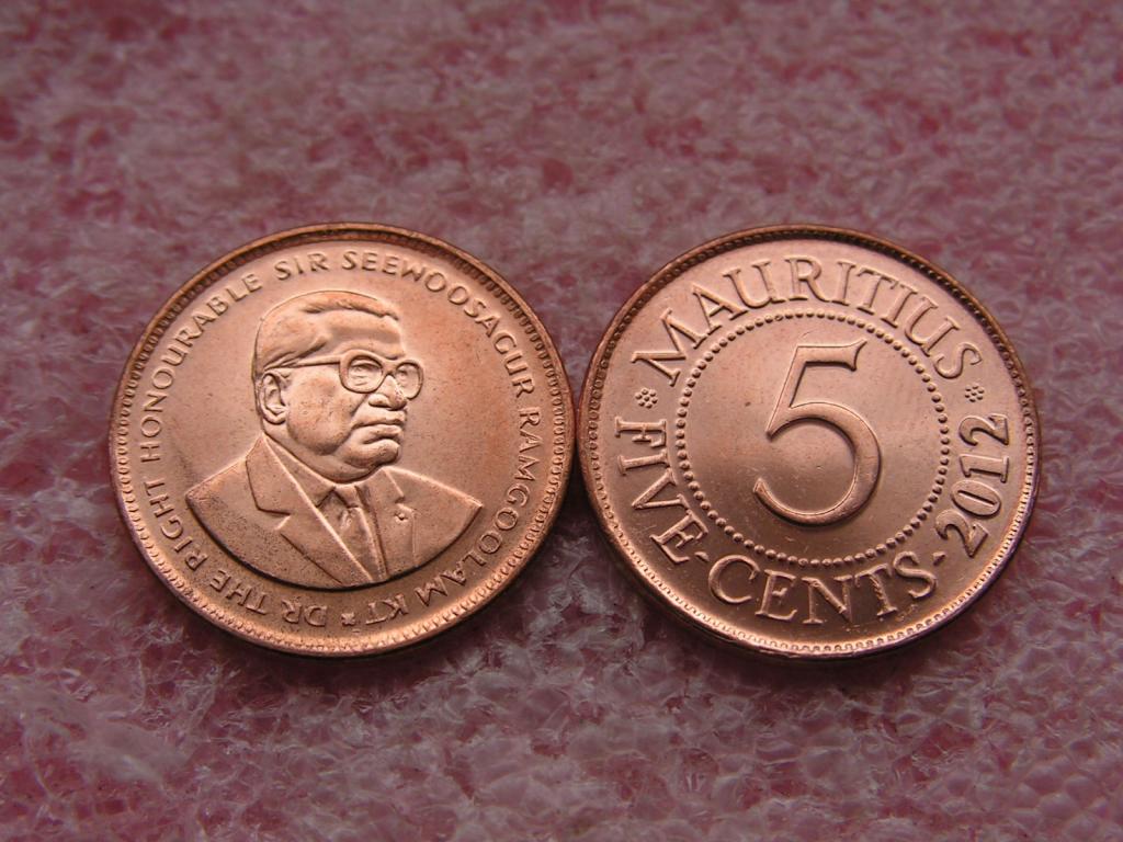Маврикий 5 центов 2012 unc