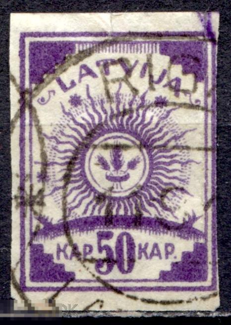 Латвия 1919 Mi 22 гашеная 
