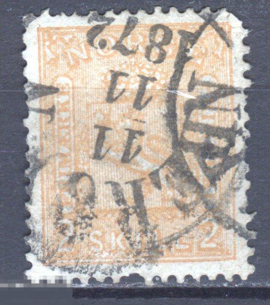 Норвегия 1867 Mi 12 гашеная 