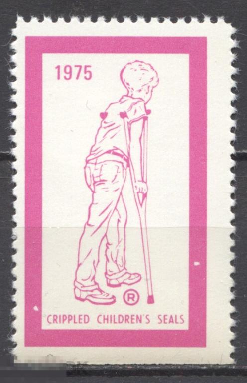 США 1975 В помощь детям инвалидам медицина Пасха непочтовая благотворительная ** 
