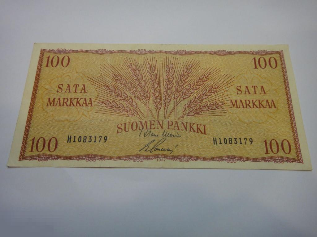 (WG) 100 марок 1957 Финляндия  (ПЧ) 