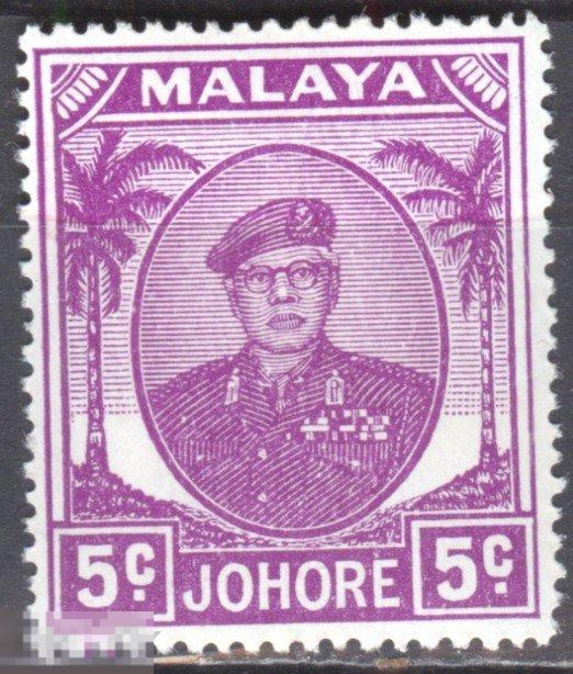 Малайя Джохор колонии 1949-1955 султан Mi 119 MNH 