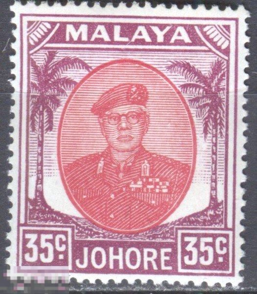 Малайя Джохор колонии 1949-1955 султан Mi 130 MNH 