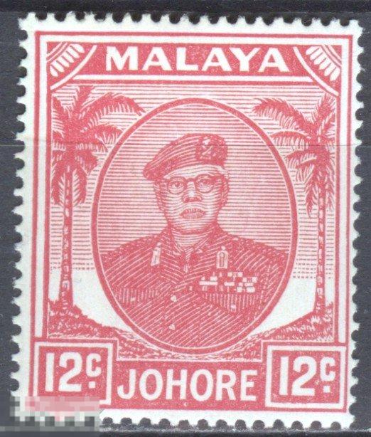 Малайя Джохор колонии 1949-1955 султан Mi 124 MNH 