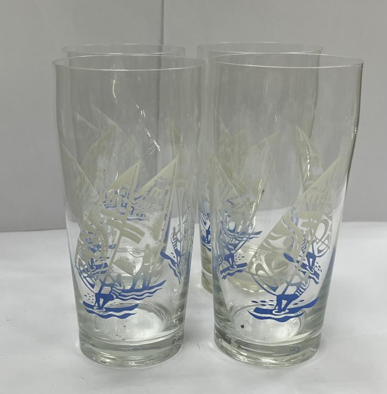 Стакан Кораблик корабль Парусник Виндсёрфинг Стекло 14,5 см