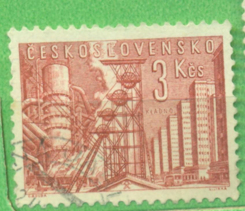 Чехословакия 1953 г. Стройки социализма Шахта "Климент Готвальд" гашеная