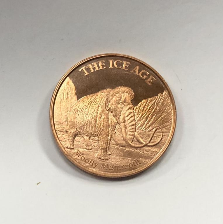 США жетон медь унция Мамонт
