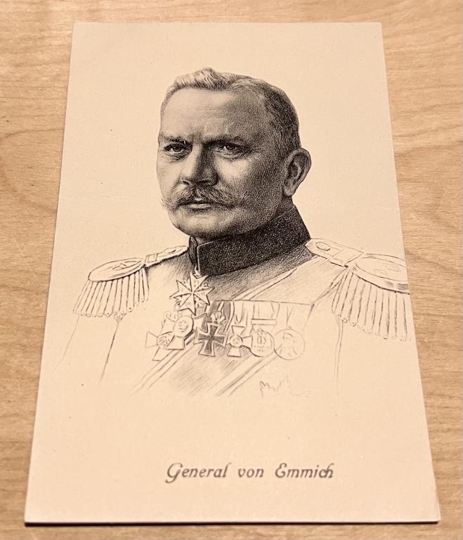 Открытка WWI Герои Первой Мировой Генералитет Германия Генерал пехоты Отто фон Эммих