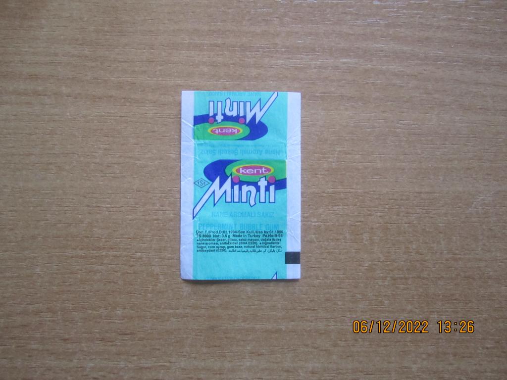 Обёртка от жевательной резинки  "Minti"  Турция.