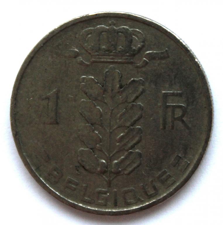 БЕЛЬГИЯ 1 франк 1951 (KM#142.1 «BELGIQUE») БОДУЭН I