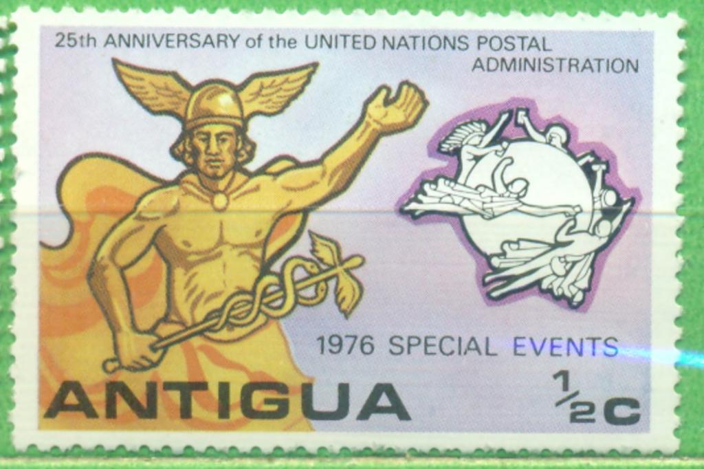 Антигуа 1976 г. 25 лет Почтовому оффису ООН негашеная**
