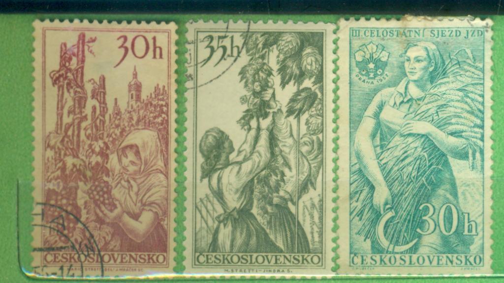 Чехословакия 1956-57 г. Сельское хозяйство Чехословакии Растениеводство, Виноделие гашеная