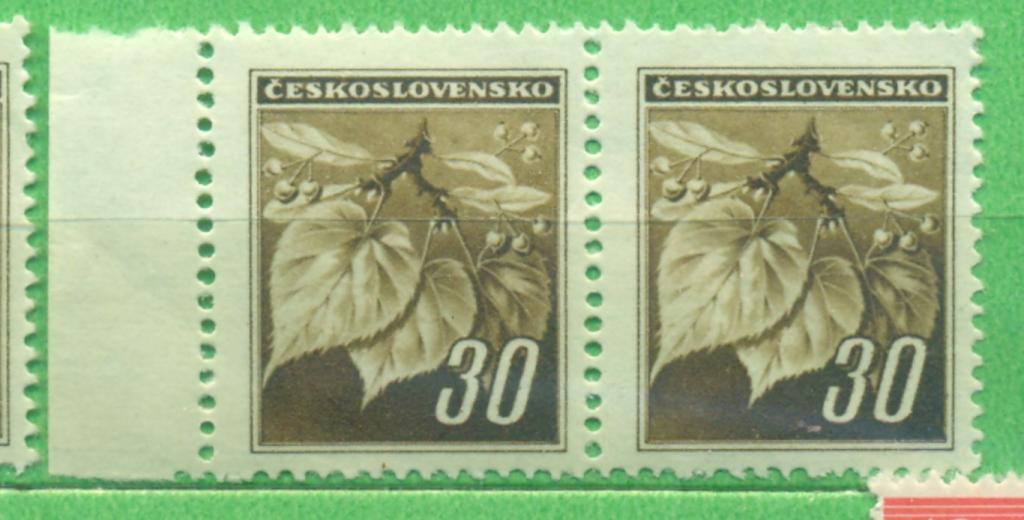 Чехословакия 1945 г. стандартный выпуск Липы пара негашеная**